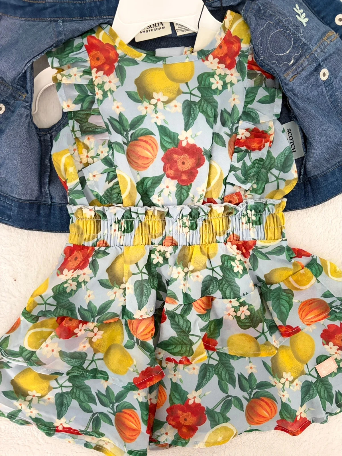 Lindo conjunto de vestido e jaqueta para menina tamanho 2 anos - Scotch & soda nova – photo 5